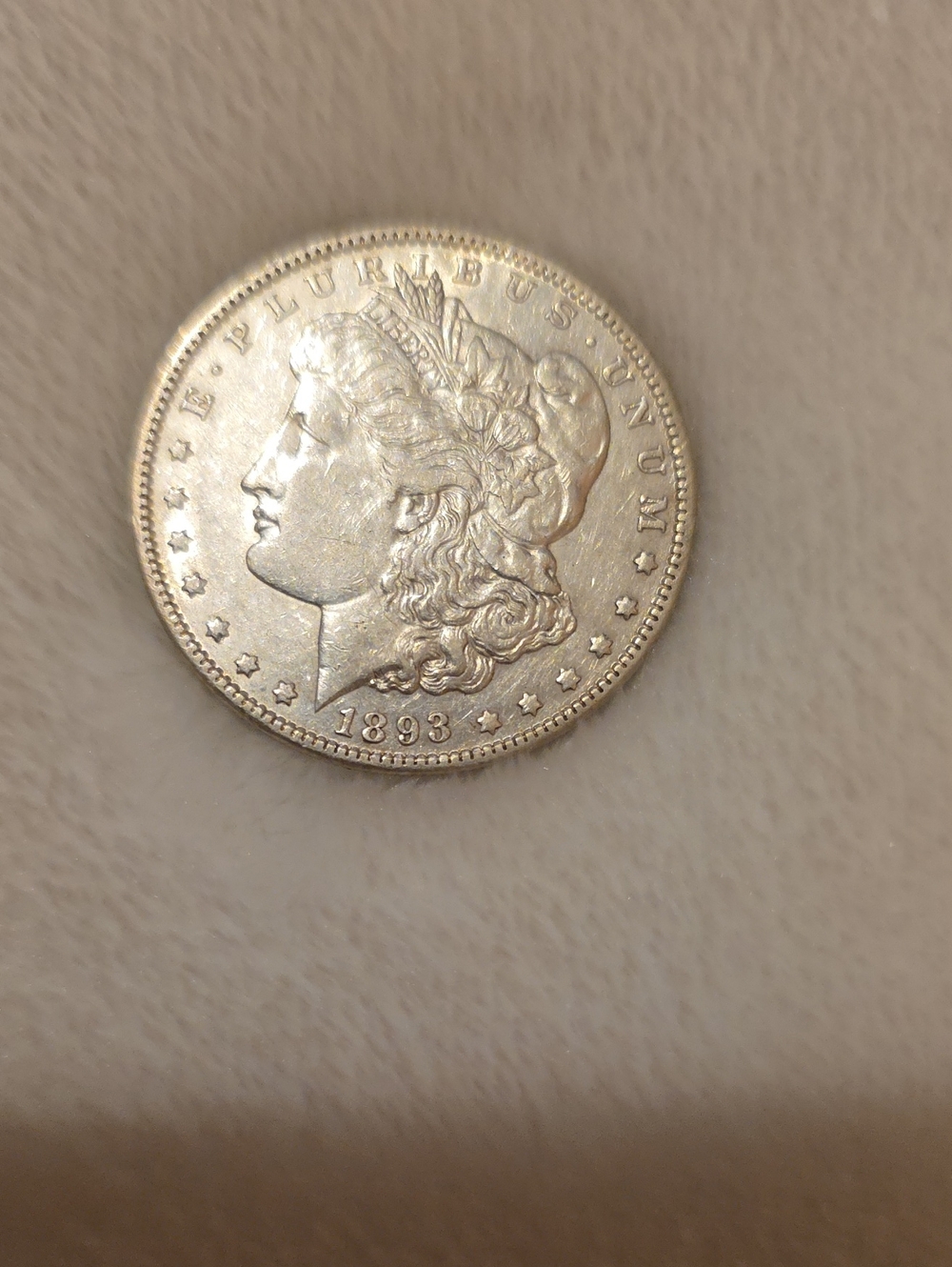 1893 Morgan Silver Dollar - Bright Silver #1